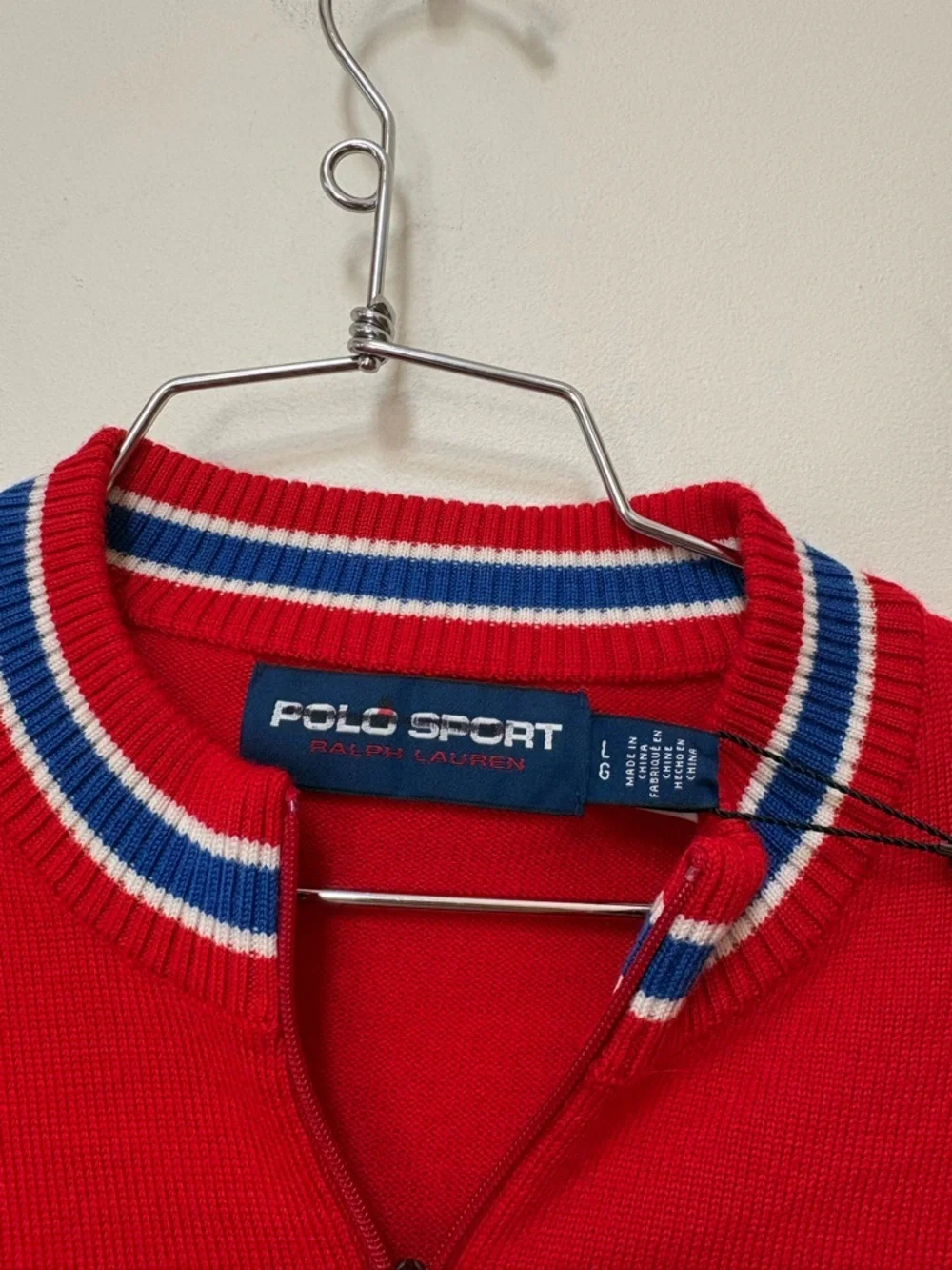NWT Polo Ralph Lauren Polo Sport Washable Wool Cycling Sweater Size Large